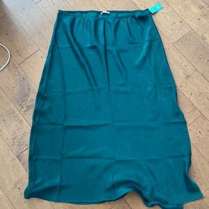 MIDI satin skirt